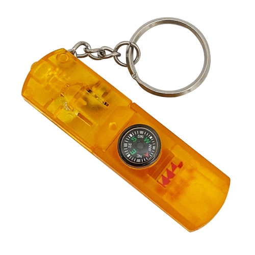 Whistle and Compass Keychain