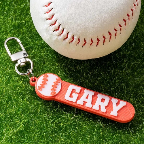 Sports Ball Keychain Name Tag