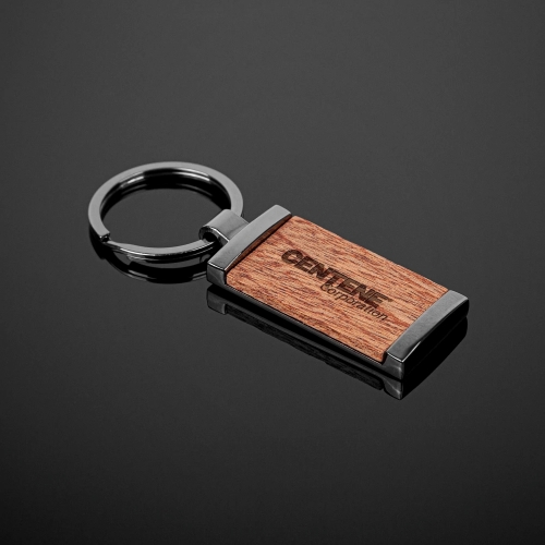 Rectangular Wood Key Chain