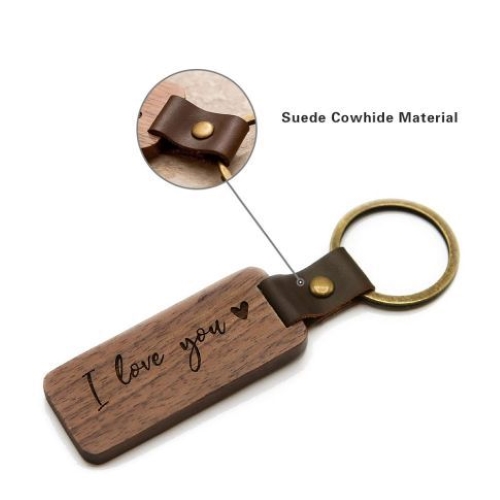 Engraved Wood Keychain