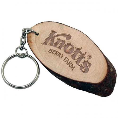 Wood Tree Keyring