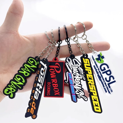 Die-cut Soft Rubber Keychain