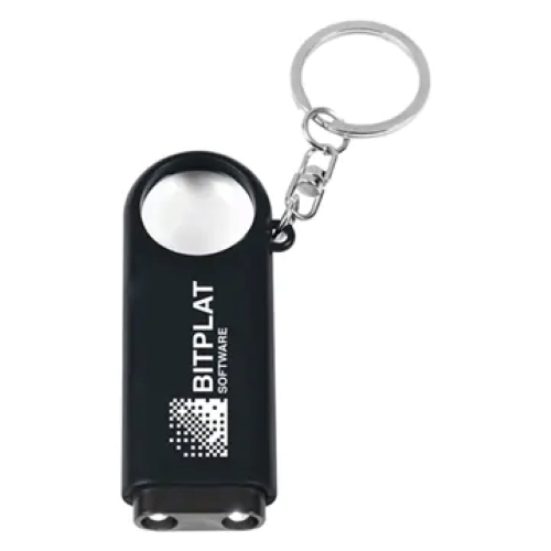 Magnifier And LED Light Key Chain