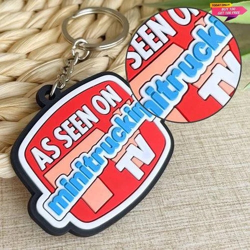 Custom 3D Die Cut Rubber Keychain