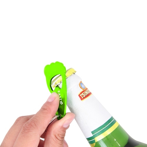 Foot Shape Bottle Opener Keychain