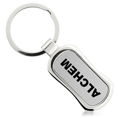 Rectangle Metal Keychain