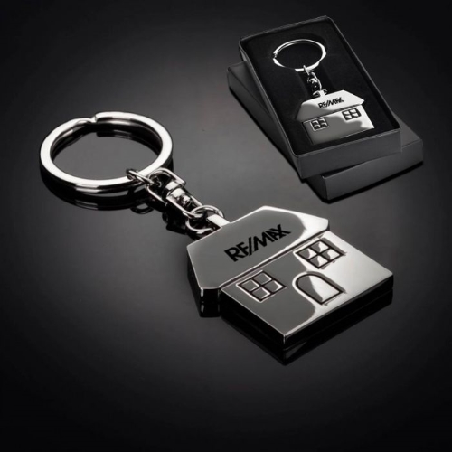 House Shaped Metal Keychains