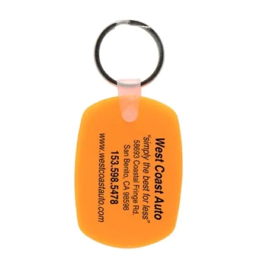 Oval Squeezable Key Tag