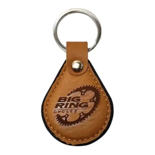 Teardrop Leather Keyring