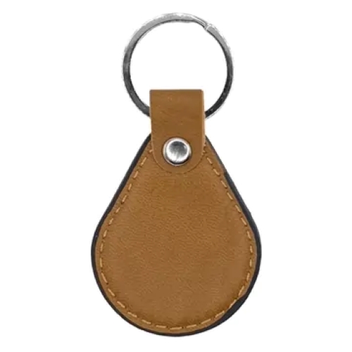 Teardrop Leather Keyring