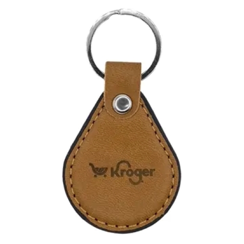 Teardrop Leather Keyring