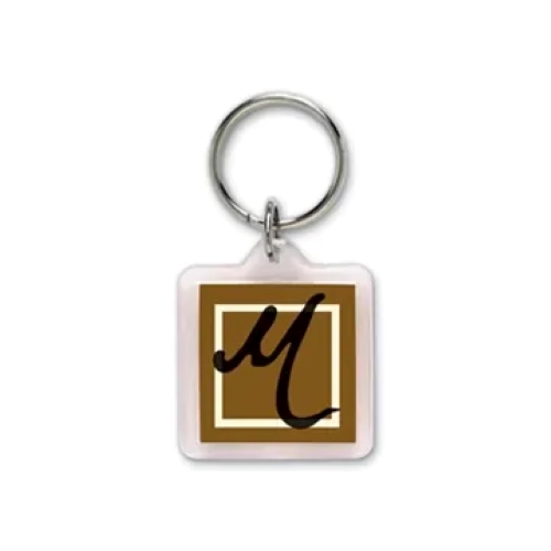 Square Shape Acrylic Key Ring