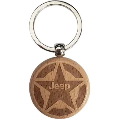 Circle Wood Keychains