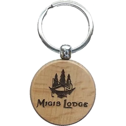 Circle Wood Keychains