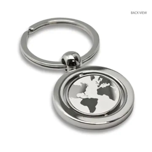 Revolving Globe Key Tag