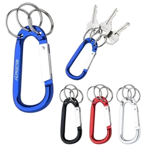 Carabiner With Triple Split Ring