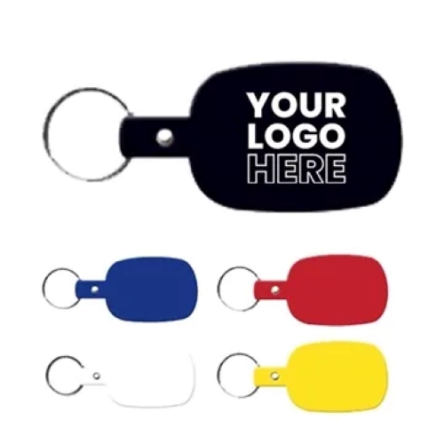 Round Rectangle Flexible Key Tag