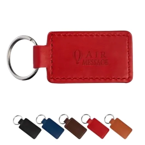 Rectangle Leather Key Ring