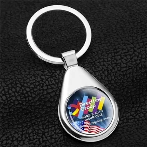 Raindrop Keychain With Photoimage