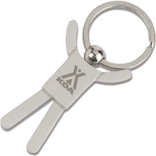 Silver Stickman Key Tag