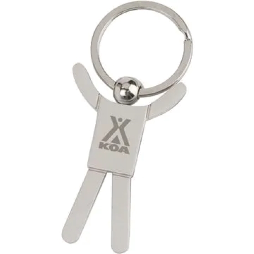 Silver Stickman Key Tag