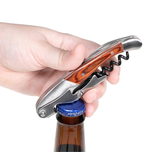 Mahogany Waiter's Corkscrew Wine Bottle Opener