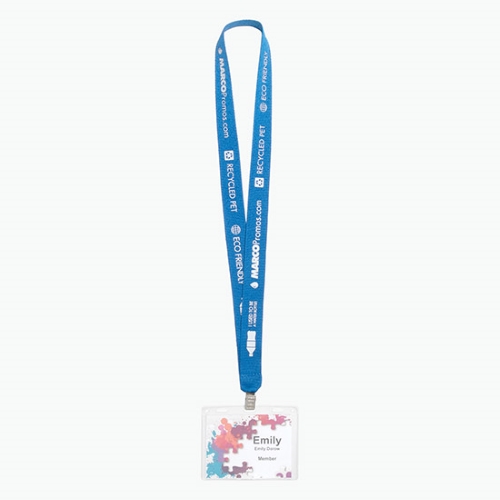 PET Lanyard with Non-Swivel Bulldog Clip