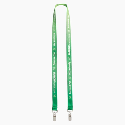 PET Full Color Lanyard with Double Swivel Bulldog Clip