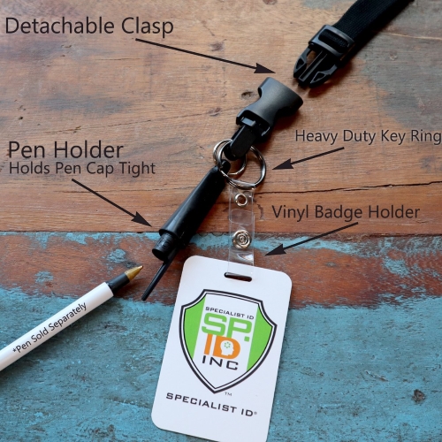 Lanyard with Pen and ID Badge Holder