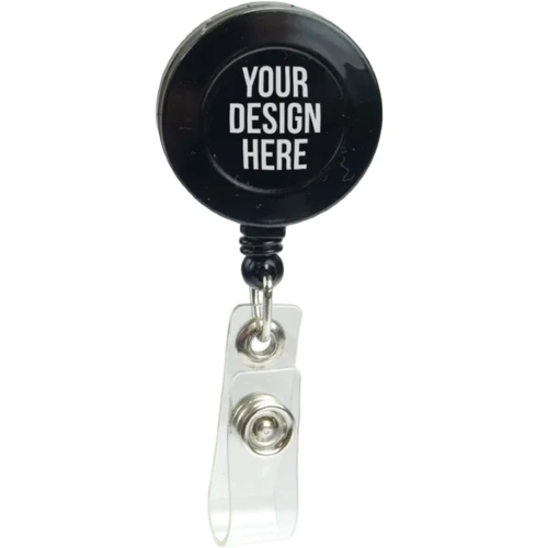 Imprinted Round Retractable Badge Holders