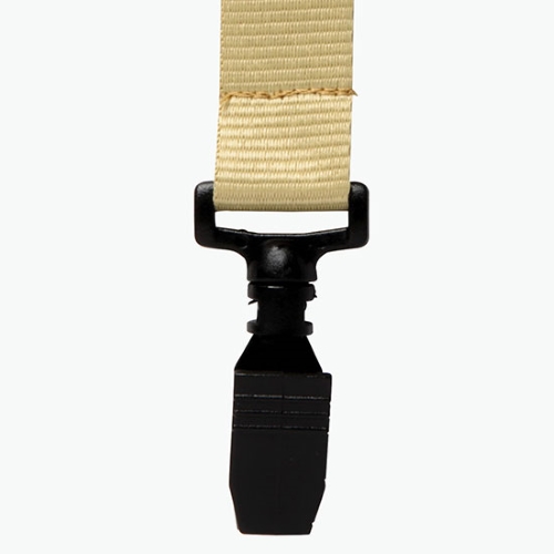 Plastic Bulldog Clip Polyester Lanyard