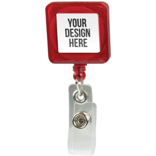 Marketing Square Domed Retractable Badge Holders