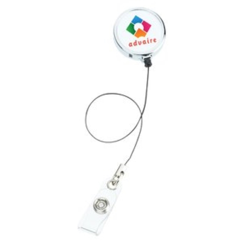 Round Metal Retractable Badge Holder