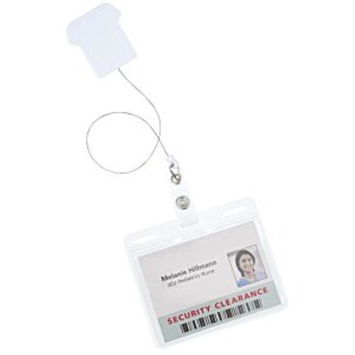 T Shirt Label Jumbo Retractable Badge Holder