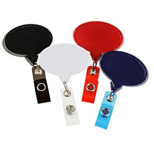 Oval Opaque Label Jumbo Retractable Badge Holder