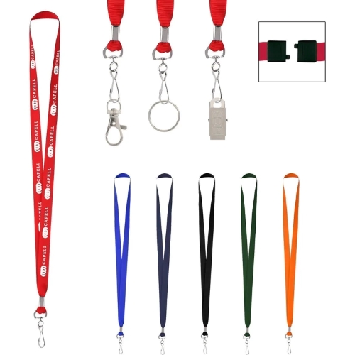 Advertising Polyester Lanyards with J-Hook