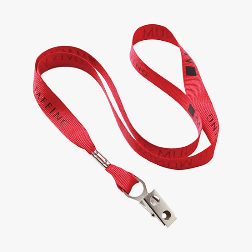 Polyester Lanyard Bulldog Clip