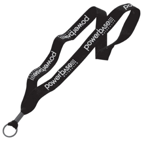 Plastic Clamshell Knitted Cotton Lanyard