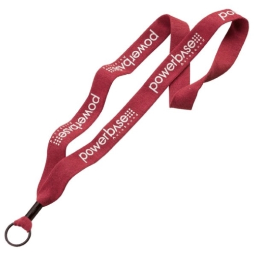 Plastic Clamshell Knitted Cotton Lanyard