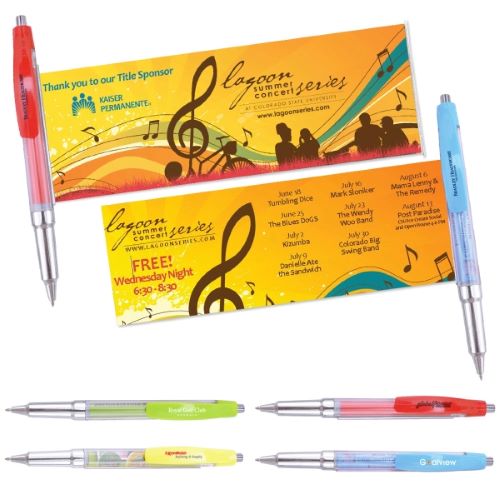 Plastic Big Clip Banner Pen