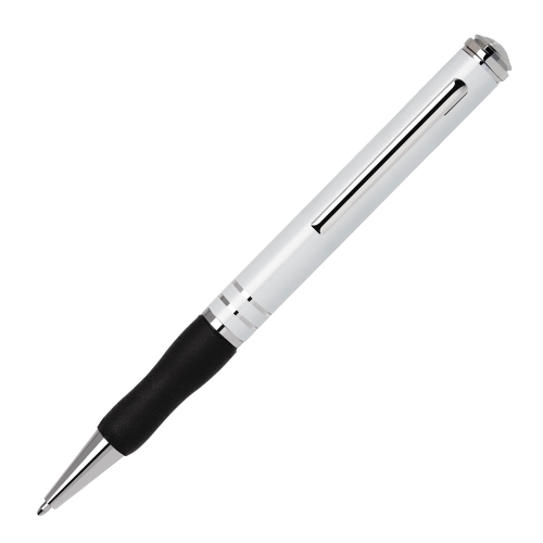 Twist Action Ballpoint Pen with Black Rubber Grip