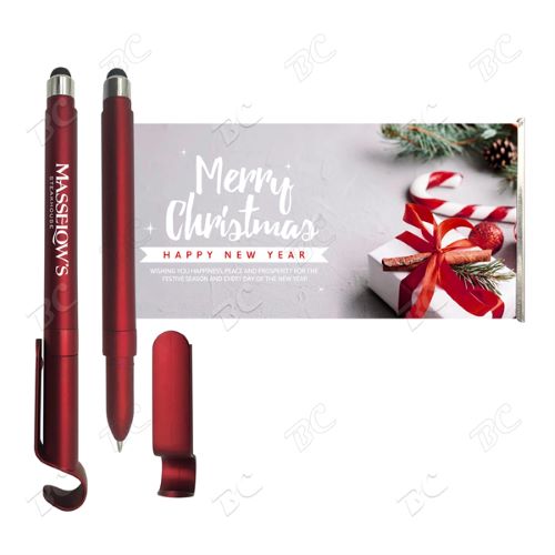 Banner Promotional Message Pen With Phone Stand