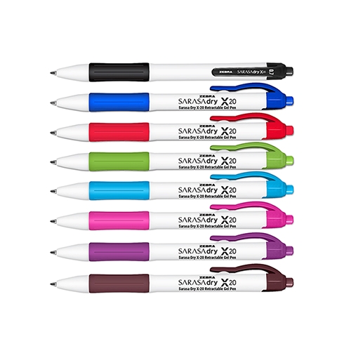 Gel Pen With White Body & Rubber Grip