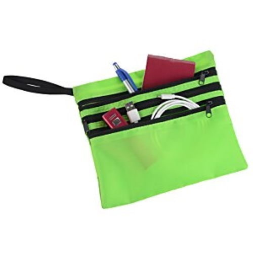 Neon Tri-Zip Travel Pouch