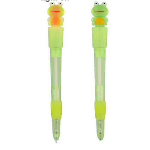 Light Up Frog Topper Pen