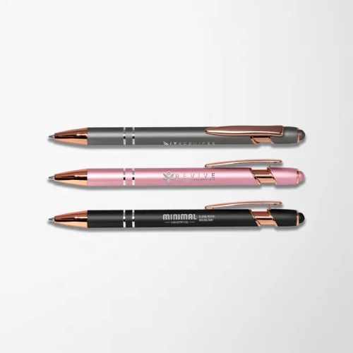 Mineral Alpha Gel Pen with Rose Gold Trim