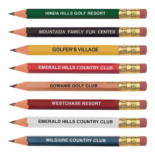 Hex Golf Pencils with Eraser