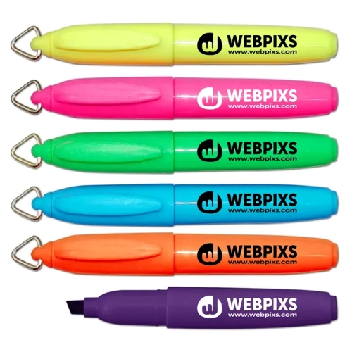 Fluorescent Highlighter with Keychain Cap