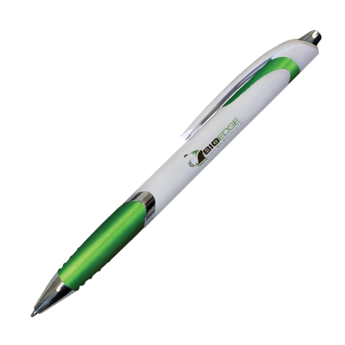 White Crest Grip Pen