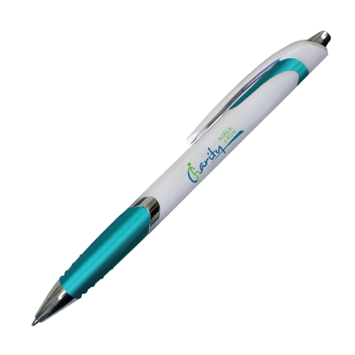 White Crest Grip Pen